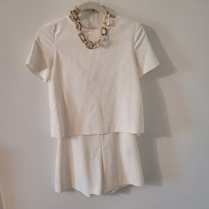 Zara one peice jumpsuit white
